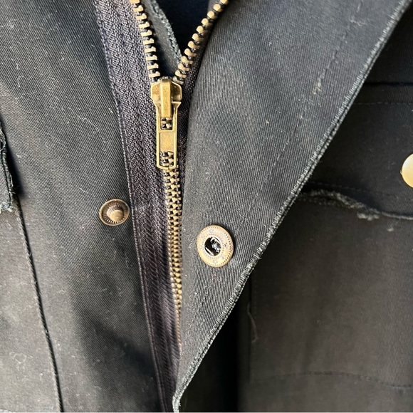 CANVAS UTILITY FULLY EMBROIDERED RAW HEM CARGO UTILITY JACKET SIZE MEDIUM - Picture 2 of 10